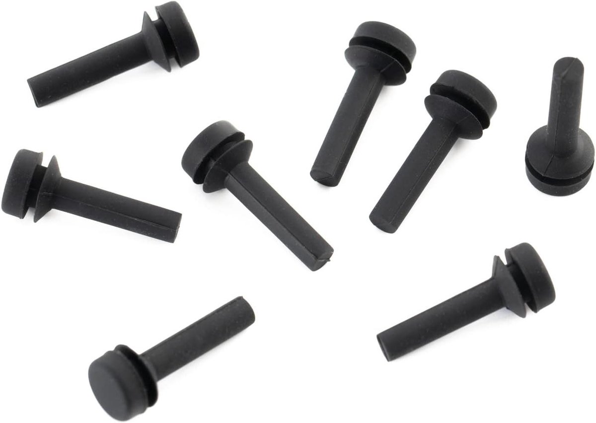Rooster Rubberen Voeten - Kookplaat Beschermers - Kookplaat Beschermen - Hittebestendig Rubber - 8 Stuks - Zwart