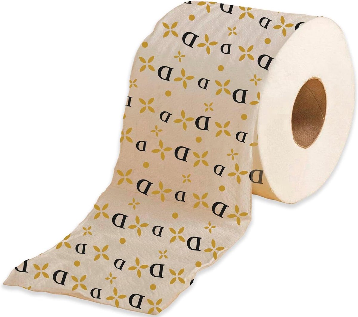 Gepersonaliseerde Toiletrol - Grappige Cadeaurol - Verras Vrienden - Met Initiaal en Grappen - 13x13x11 cm - Wit