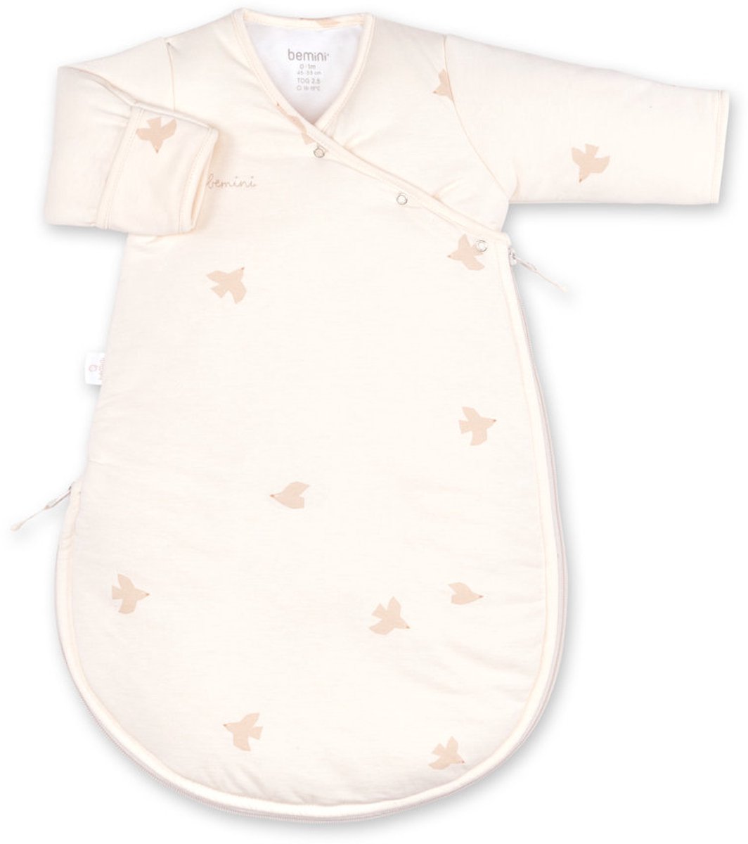 BEMINI Babyslaapzak - MAGIC BAG 0-1m - TOG 2.5 - Knus cocon - Piuma ecru