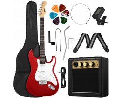 Complete Elektrische Gitaar Set - 39 Inch ST-model met 20 Watt Versterker, HSS Pickups & Accessoires – Perfect voor Beginners, Jongeren & Volwassenen