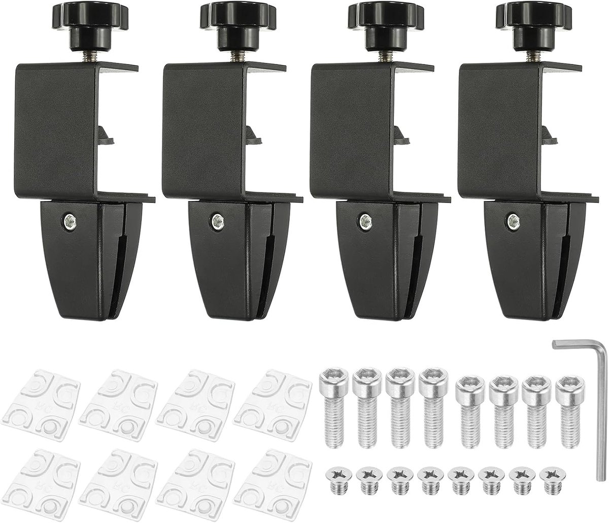 Desk Divider - 1.7 x 1.3 x 2.4 inch - Aluminium Clamp Bracket voor Kantoor en Thuis