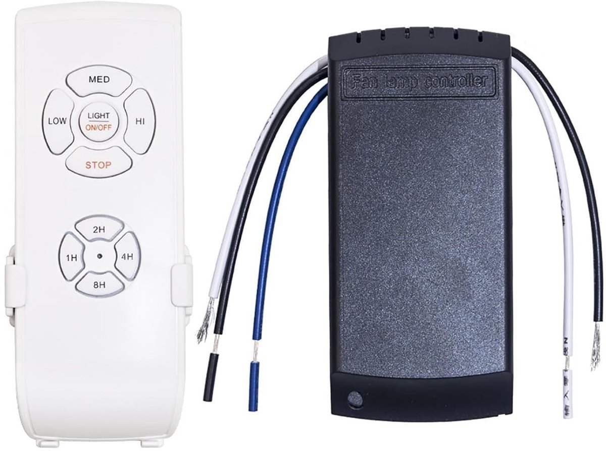 Vt products - Smart Ceiling Fan - Afstandsbediening - Timerfunctie - Compact - Snelheidsregeling - Geschikt voor Thuis en Kantoor - Zwart