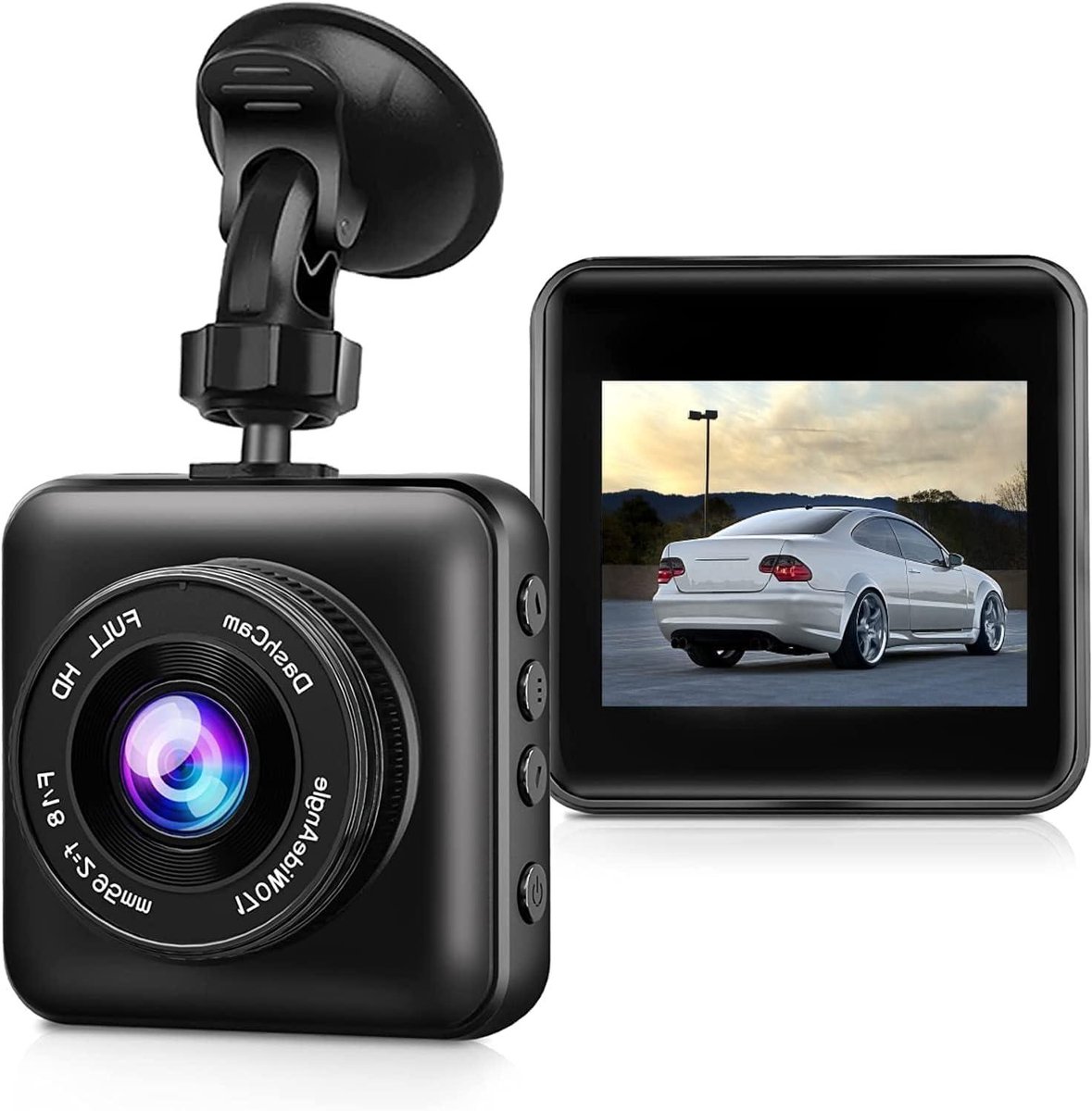 Dash Cam Voorkant - Auto Rijcamera - Rijomstandigheden Registreren - 170 Graden Groothoek - 2 Inch Scherm - Zwart
