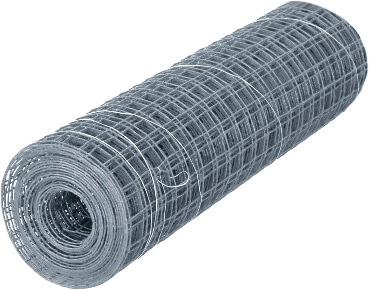 Windhager fijnmazig draadgaas, 2,5 x 0,5 m, draadgaas, volièregaas voor konijnen, cavia's of kippen, gegalvaniseerd, maaswijdte 12,7 mm, 79066