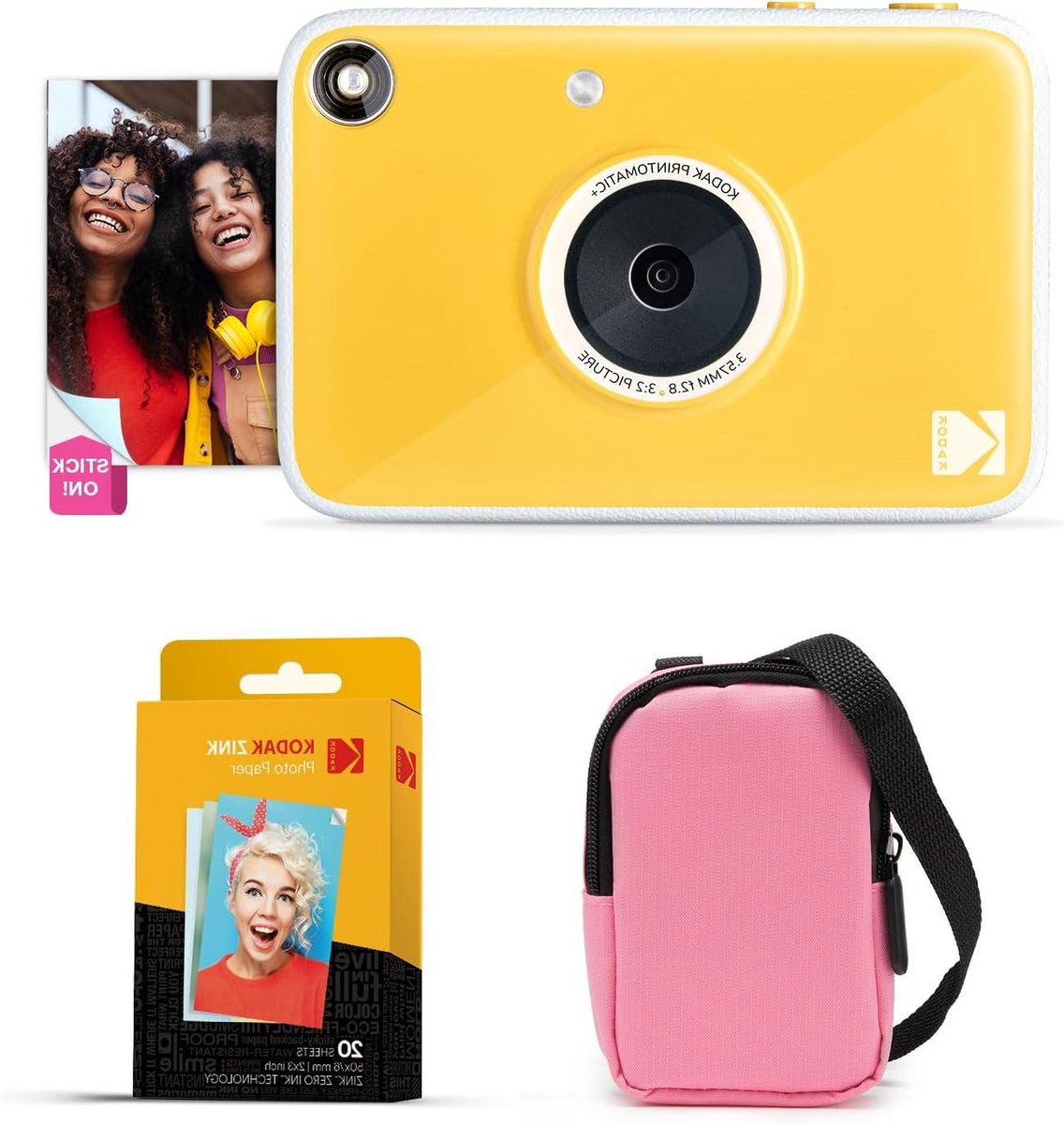 Directe Camera - Instant Camera - Foto's Delen - Inktvrije Prints - Compact Ontwerp - Geel