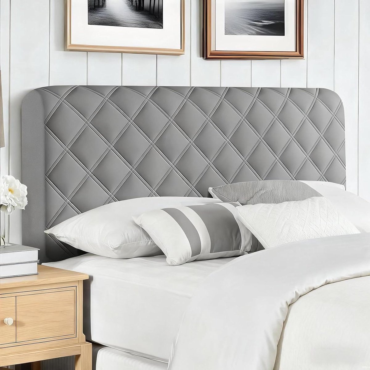 Hoes Hoofdbord Bed - Beschermhoes Hoofdeinde - Bescherming Slaapkamer - Zacht Velvet Katoe