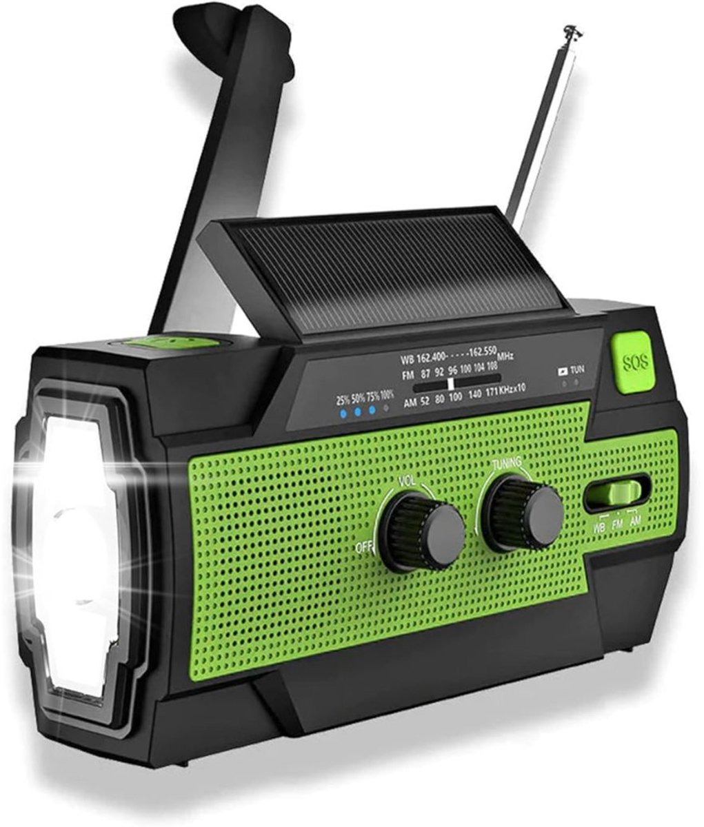 Calviero® Wereldradio - Noodradio - Wereldontvanger radio - Oranje - NOAA/AM/FM met 7400mWh