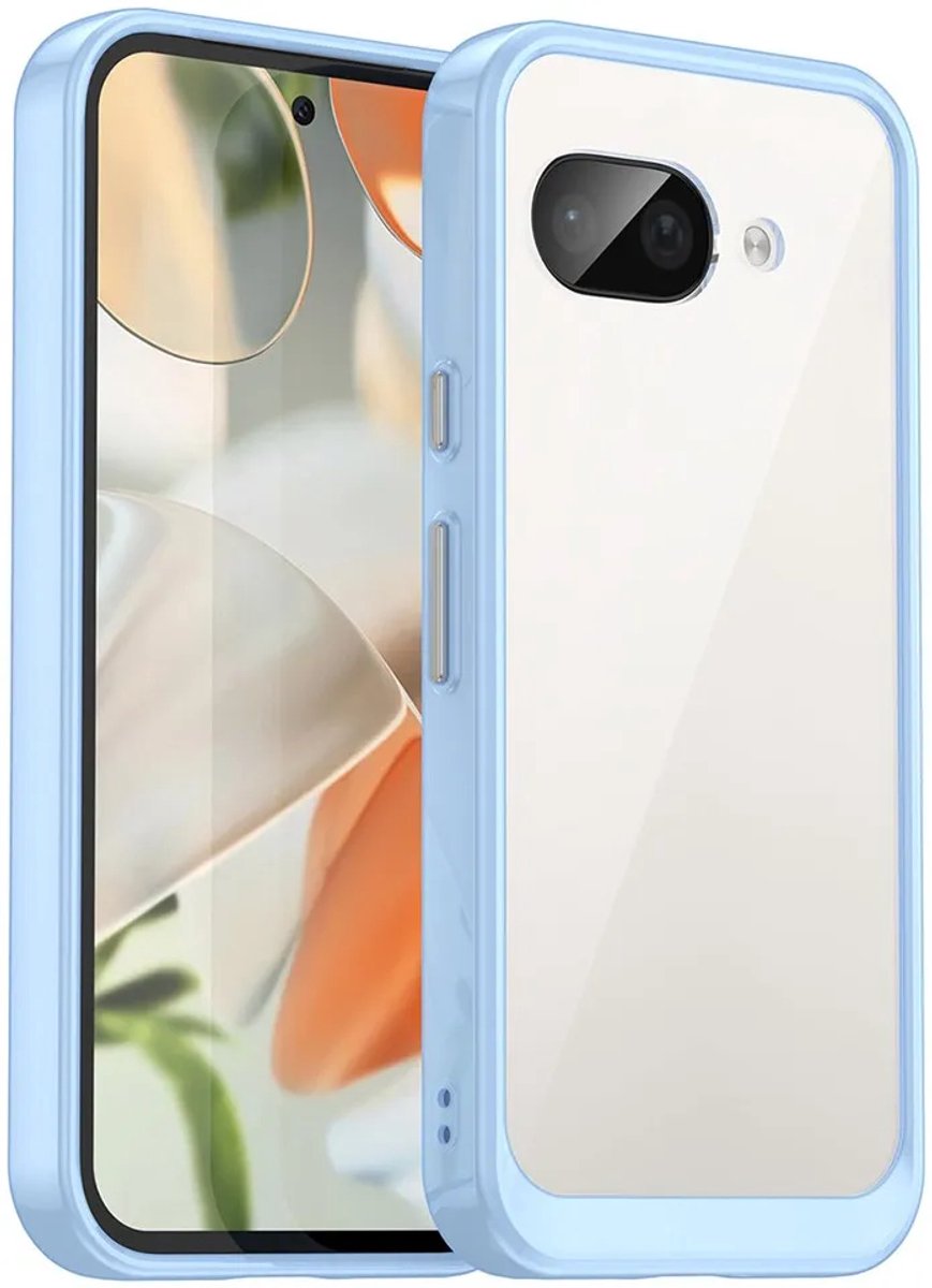 Hoesje geschikt voor Google Pixel 9a - Phonesta Acrylic Hybrid Back Cover - Blauw