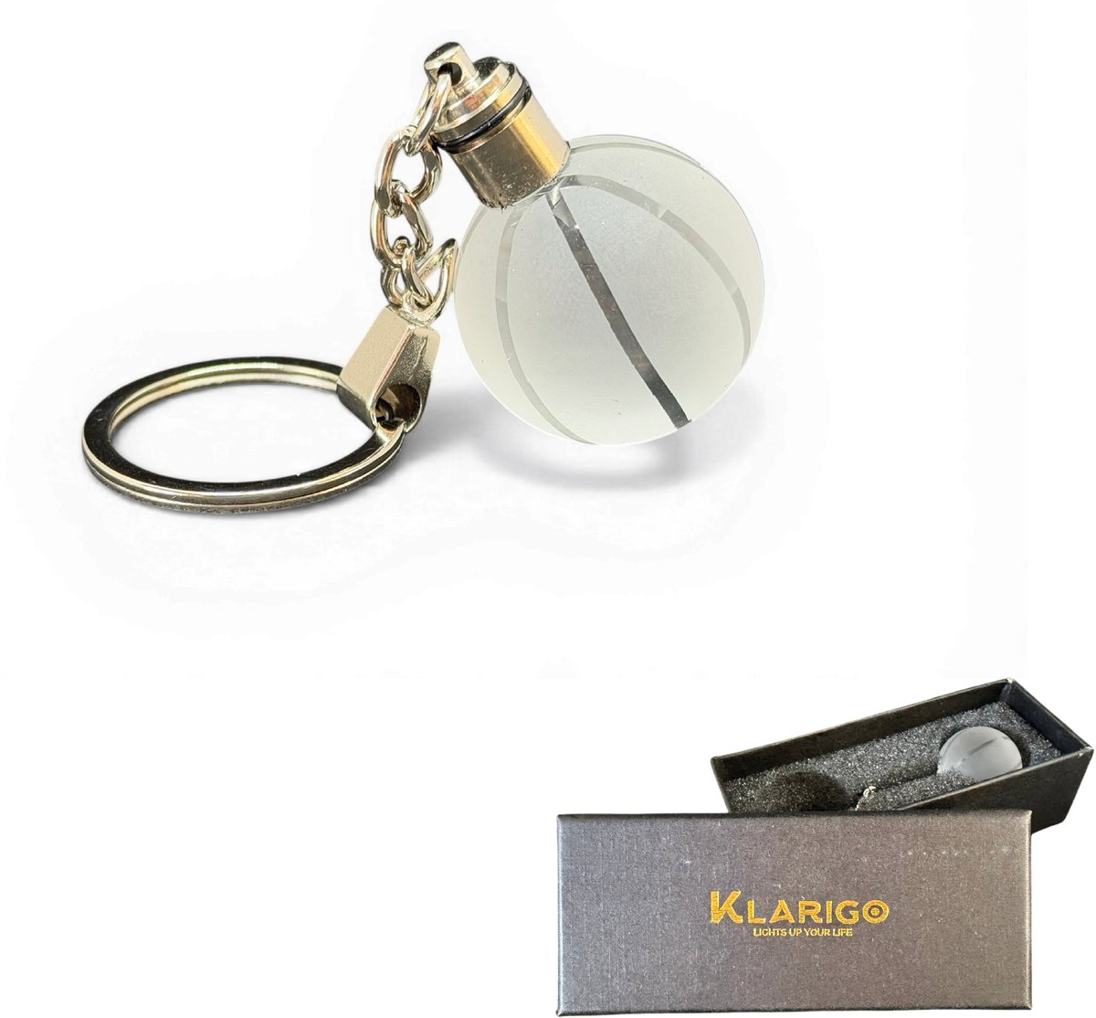 Klarigo - Sleutelhanger - LED - Basketbal - 16 kleuren - NBA