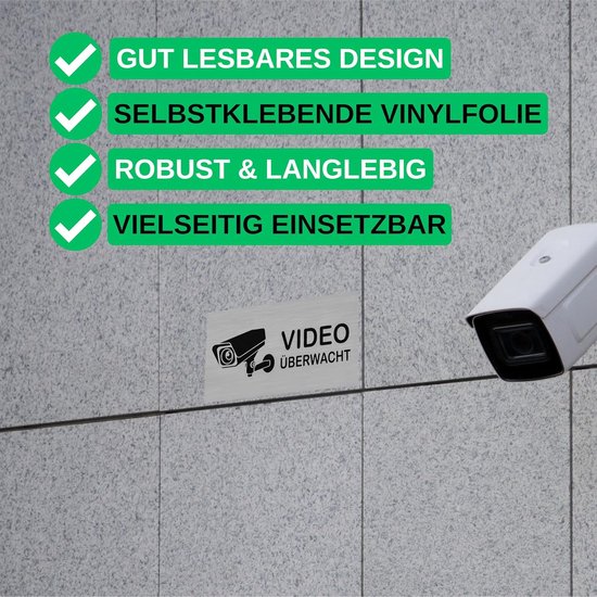 Bewakingsstickers - Waarschuwingsstickers - Beveiliging - Zelfklevend - 10x6cm van Merkloos — afbeelding 3