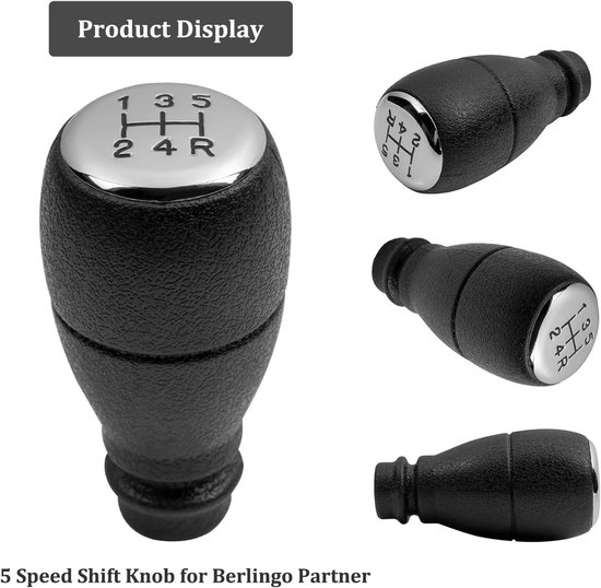 Versnellingspookknop - Schakelknop Pook - Auto Interieur - Ergonomisch Design - Zwart — afbeelding 5