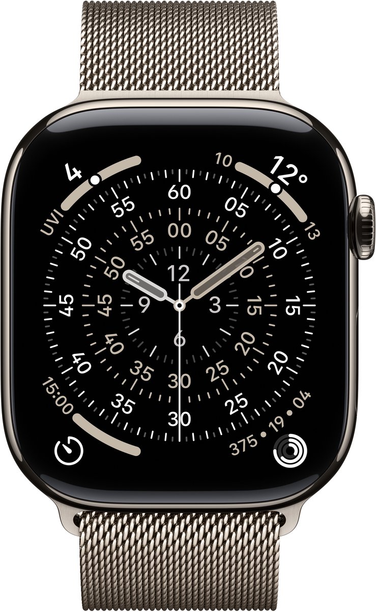 Apple MGJ24ZM/A Band Natuurlijk Roestvrijstaal - M/L - 46mm