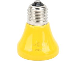 Keramische Warmtelamp - Reptiel Verwarming - Terrarium Klimaat - Infraroodwarmte Zonder Licht - 50W Geel - Zwart