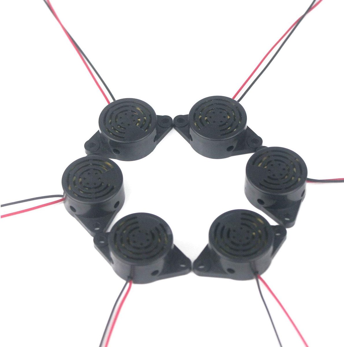 Elektronische Zoemer - Alarm Pieper - Waarschuwing Geluid - Continu Geluid 95dB - 30mm Diameter - Zwart