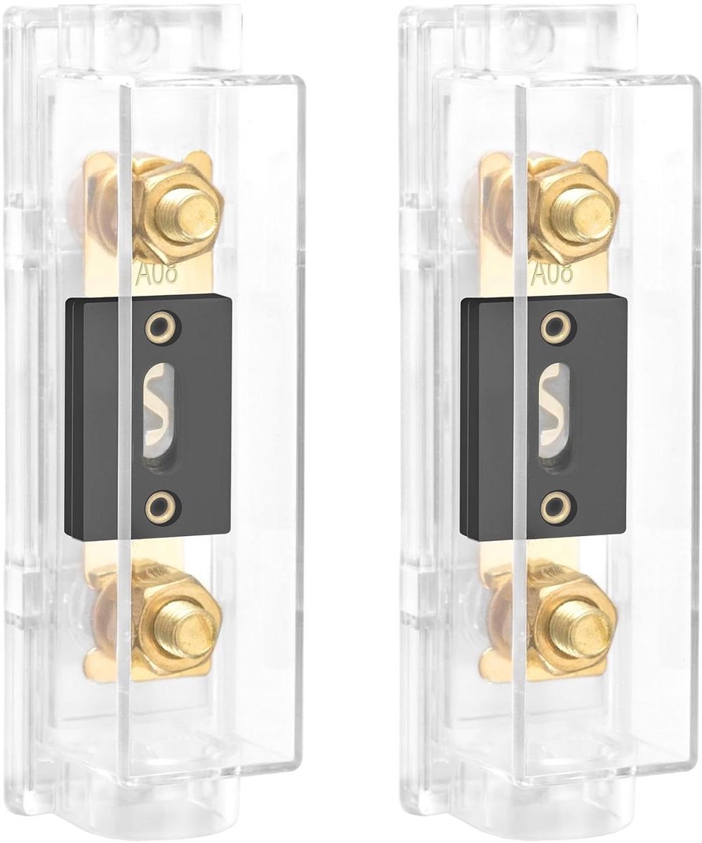 Zekeringhouder Set - Audio Zekering - Auto Audio - 2 Stuks Inclusief - 0/2/4 Gauge - Goud