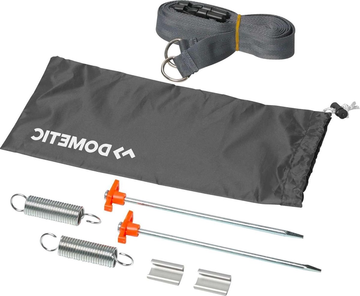 Luifel Afspan Set - Stormbeveiliging Kit - Kamperen Buiten - Met Spiraalveren - 580 Gram Gewicht - Grijs
