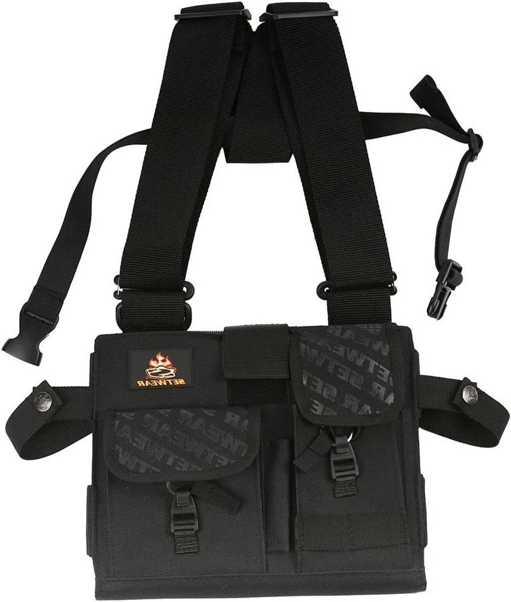 iPad Borstpakket - Harnas Tablet - Mobiel Werken - Handsfree Toegang - 25.4 x 30.5 x 2.5 cm - Zwart
