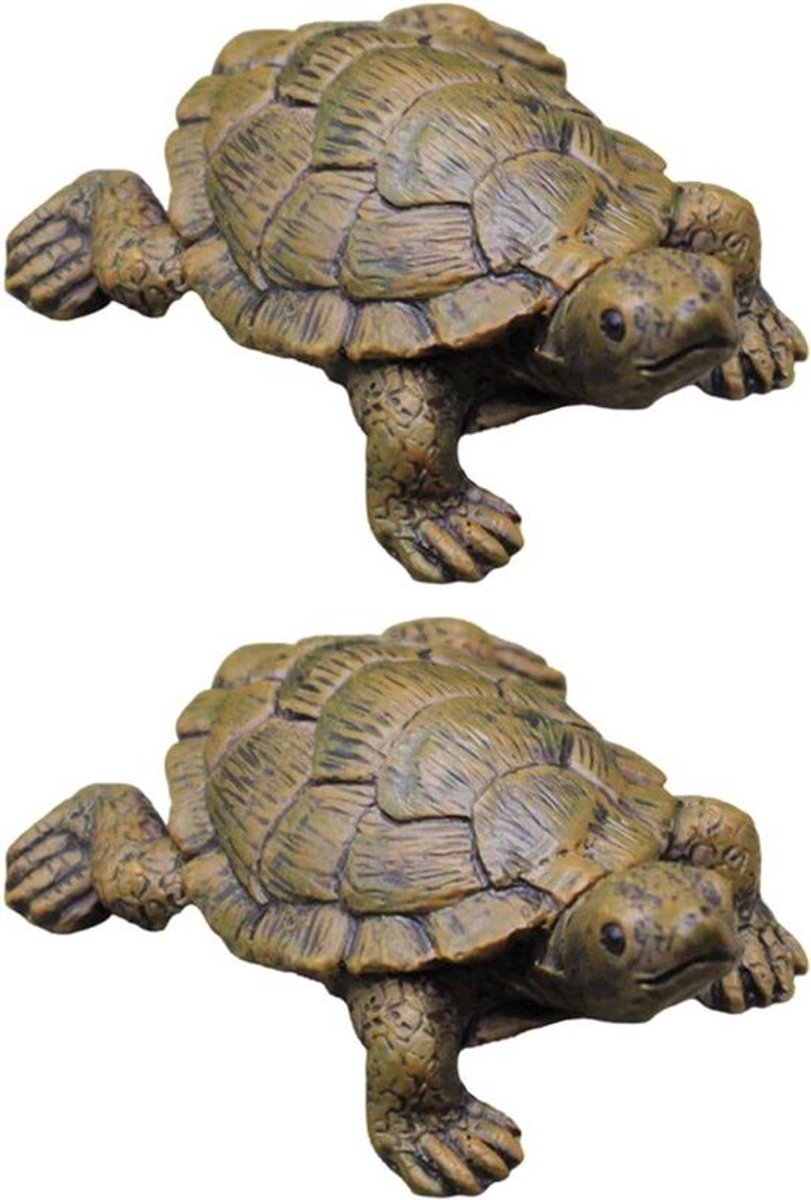 Gesimuleerde schildpadpatronen tuindecoratie-ornamenten voor micro-landschap - Set van 2