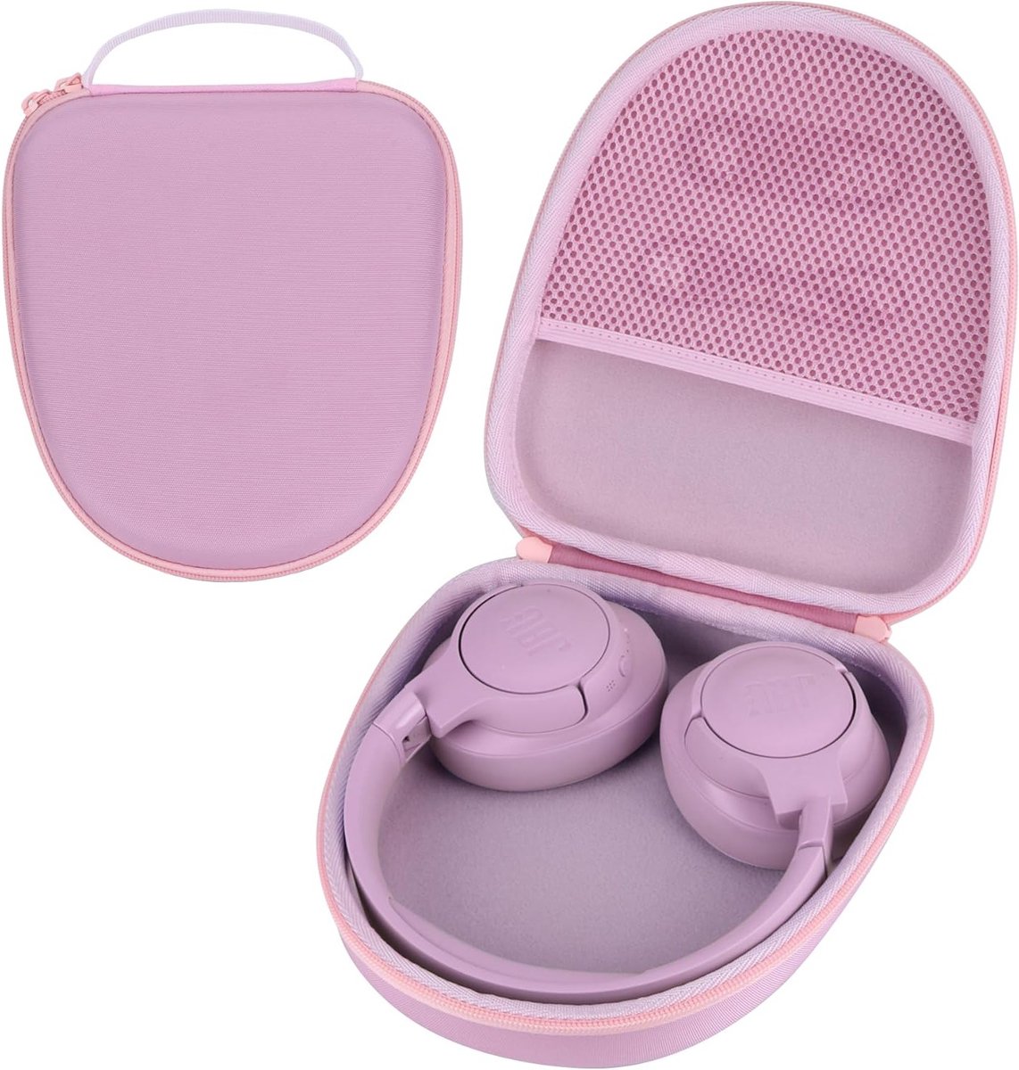 Duurzame hard case voor On-Ear hoofdtelefoons, geschikt voor JBL Tune en Live modellen - Roze, Bescherming, Reisaccessoires