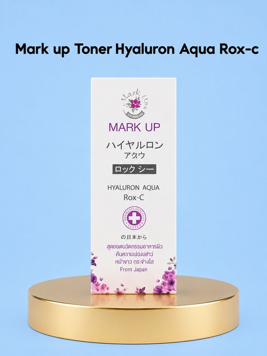 Mark Up Toner Hyaluron Aqua Rox-C – Hydraterende & Verfrissende Gezichtstoner – Verrijkt met Hyaluronzuur & Vitamine C – Verbeterde huidtextuur, Egaliseert de Huidtint & Geeft een Frisse Glow – Voor een Zachte, Stralende & Gezonde Huid