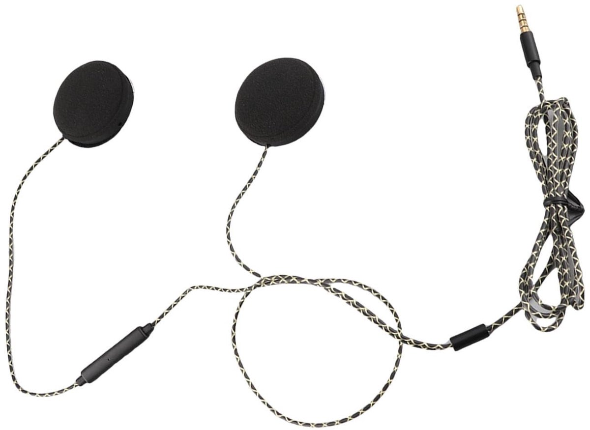 By shayne - Helmet-hoofdtelefoon - Motorheadset met Handsfree - Geweldige Geluidskwaliteit - 3,5 mm - Eenvoudig te Gebruiken - Ideaal voor Motorrijde.