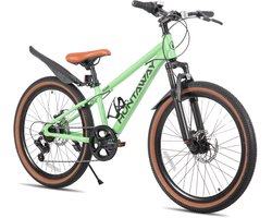 KEANO Huntaway Mountainbike 24 inch - Kinder MTB - 7 Versnellingen - Lichtgewicht Aluminium Frame - Jongens & Meisjes
