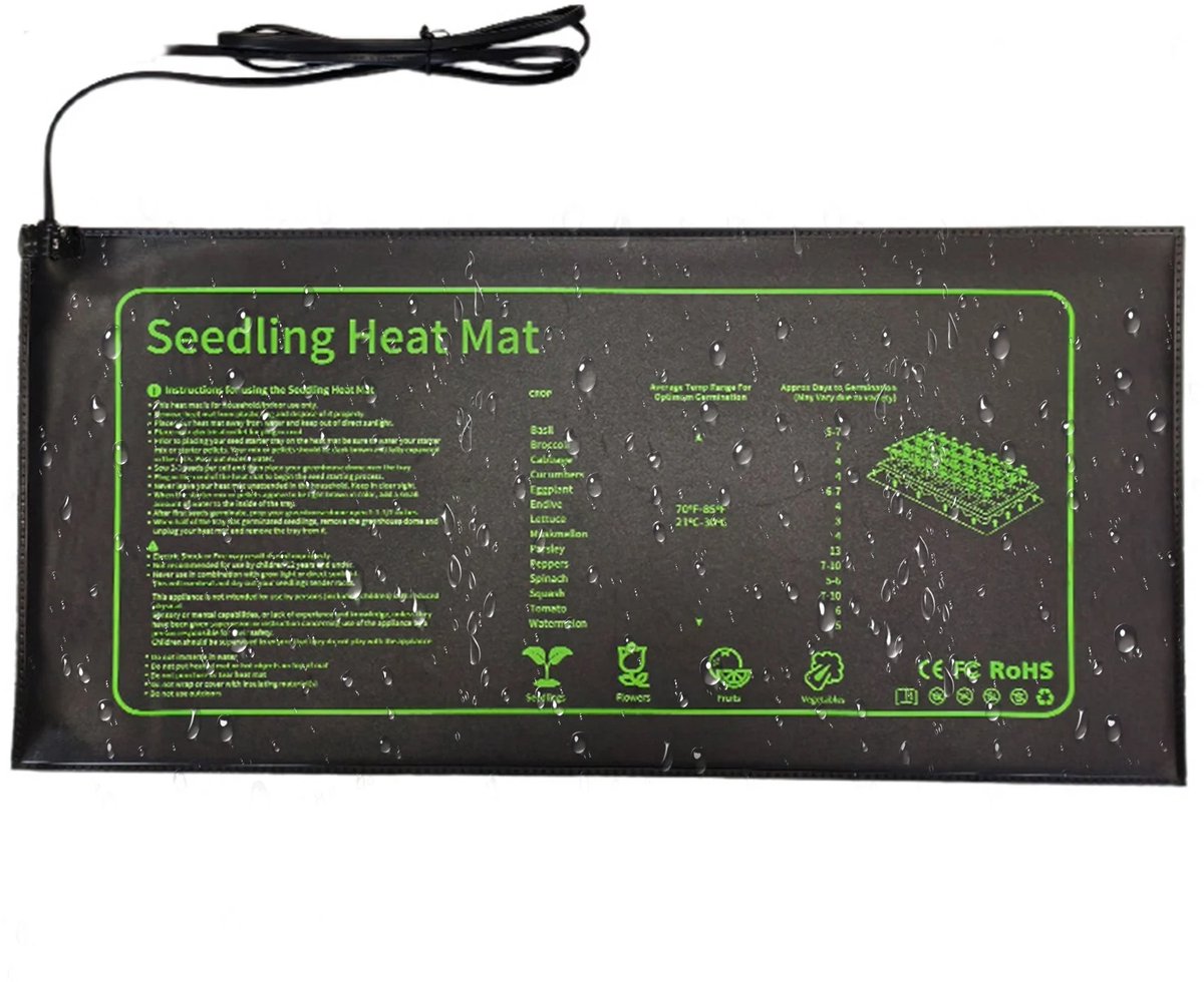 Emvae Warmtemat - Warmtemat voor Planten - Kweekmat voor Zaailingen en Zaadkieming - 52 x 25 cm - 20W