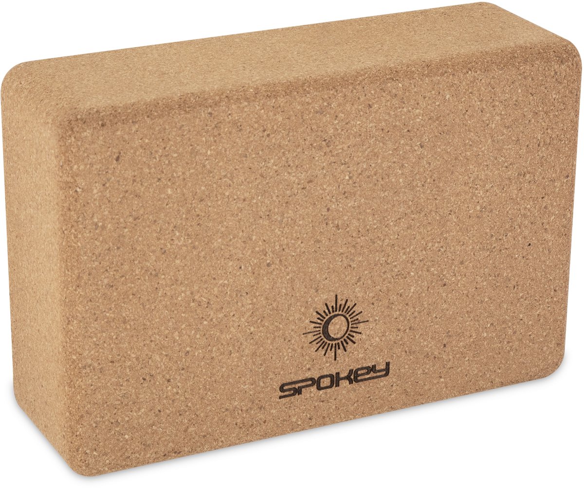 Spokey NIDRA Yogablok - Kurk - 22 x 12 x 7,5 cm - 600 g - Geschikt voor Yoga voor beginners en gevorderden
