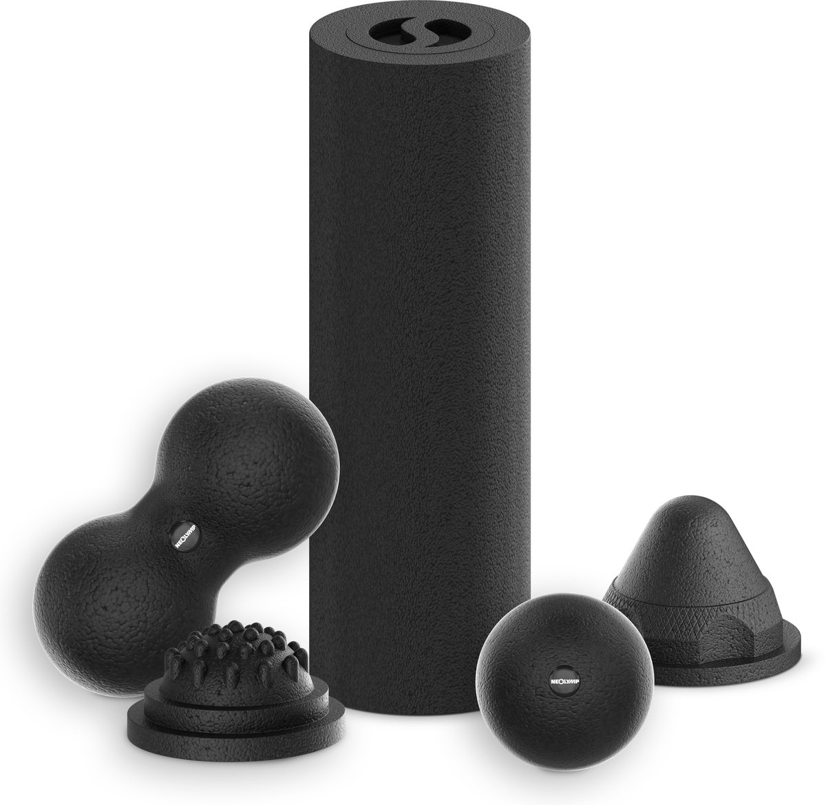 NEOLYMP 5-in-1 foamroller massageset voor rug, nek, schouders en voeten