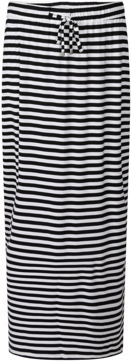 Zoso zwarte dames rok Regular fit Geen zakken Streep patroon Elastische boord Regular waist Zwart L
