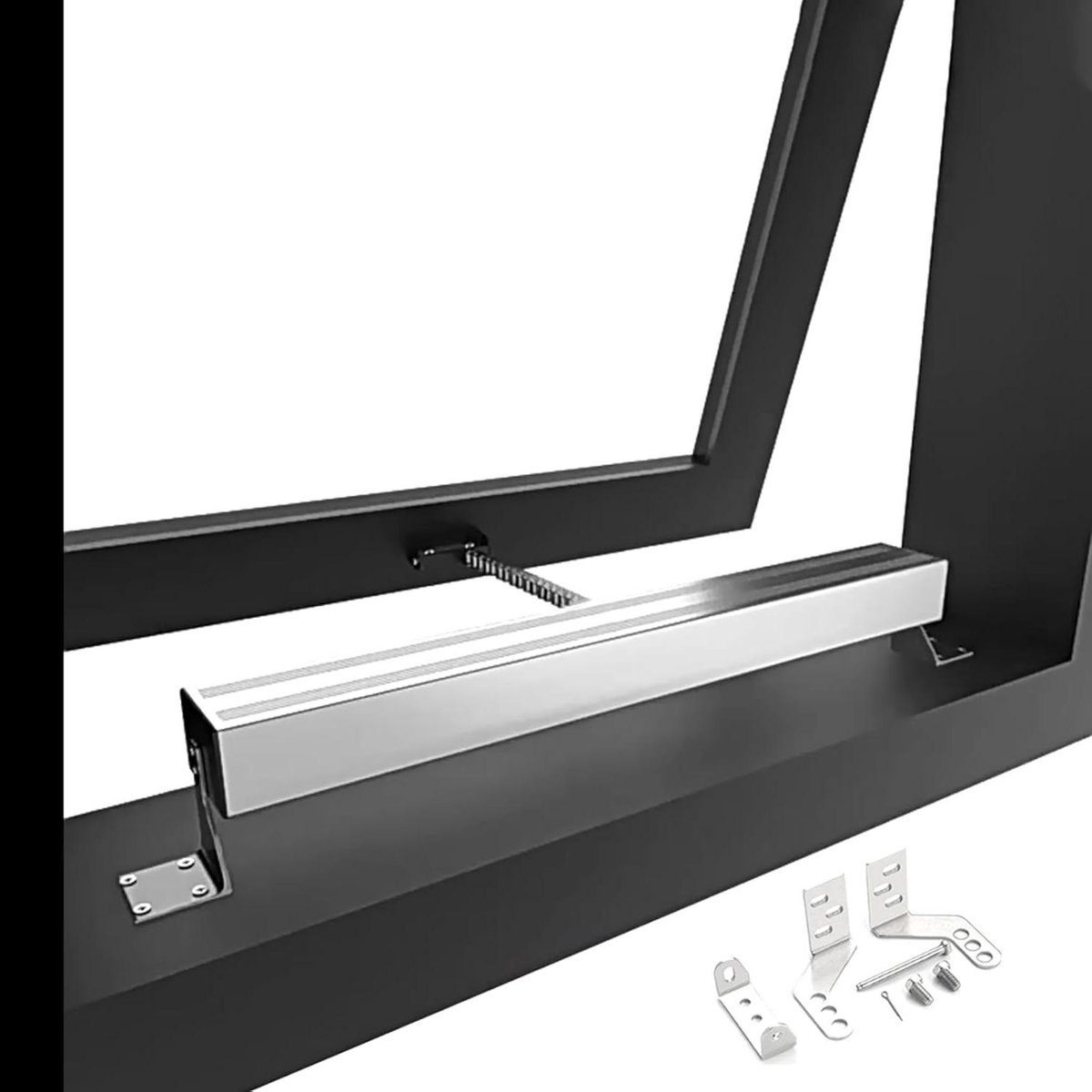 Elektrische raamopener - Automatische opener - Ramen ventileren - 600N kracht - Afstandsbediening - Zilver