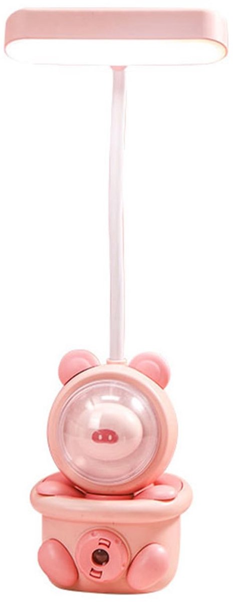 Livia home - Cartoon Opvouwbare Bureaulamp - Oplaadbaar - Miniatuurprojector - LED-bureaulamp - Oogbescherming - Voor Kinderen - 22 x 10 x 9 cm
