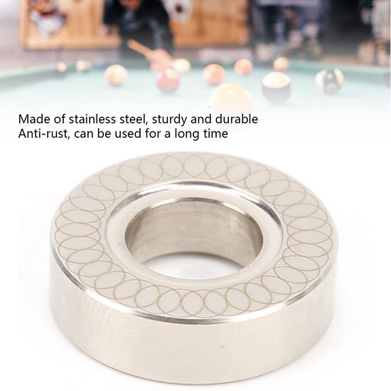 Livia home - Billiard Cue Balance Ring - RVS Gewichtsring - Voor Pool Training - Verbetert Stootkracht - Verhoogt Precisie - Essentieel voor Billiardl van Livia Home — afbeelding 5