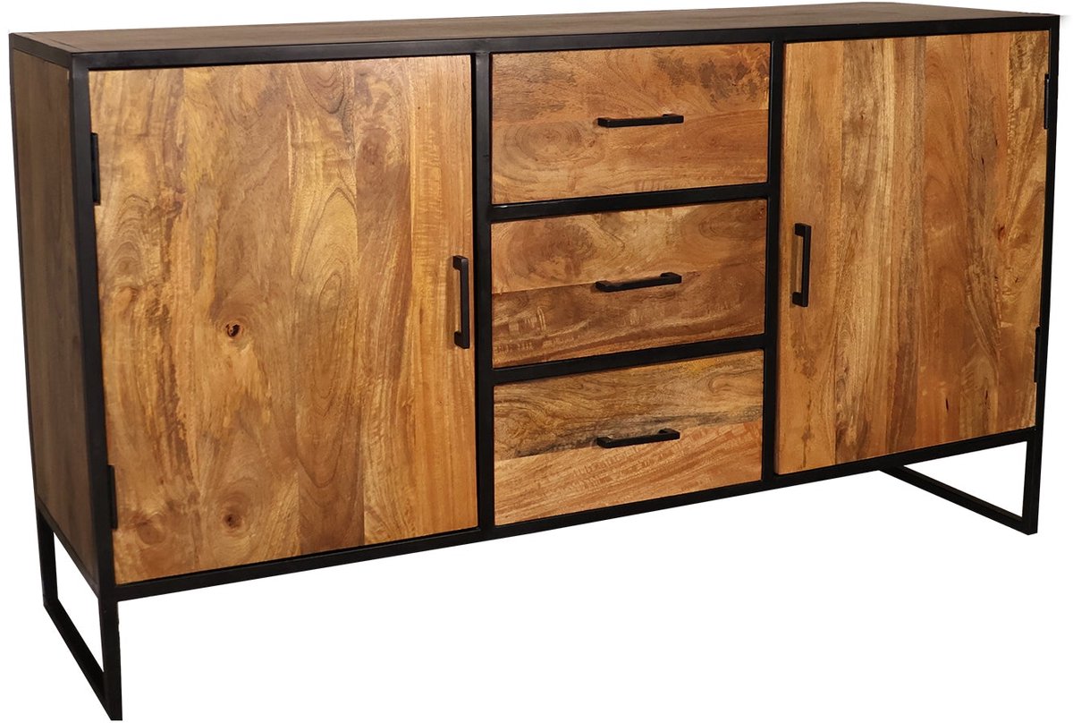 Dressoir mangohout Daan ladekast industrieel 150cm duurzaam mango kast