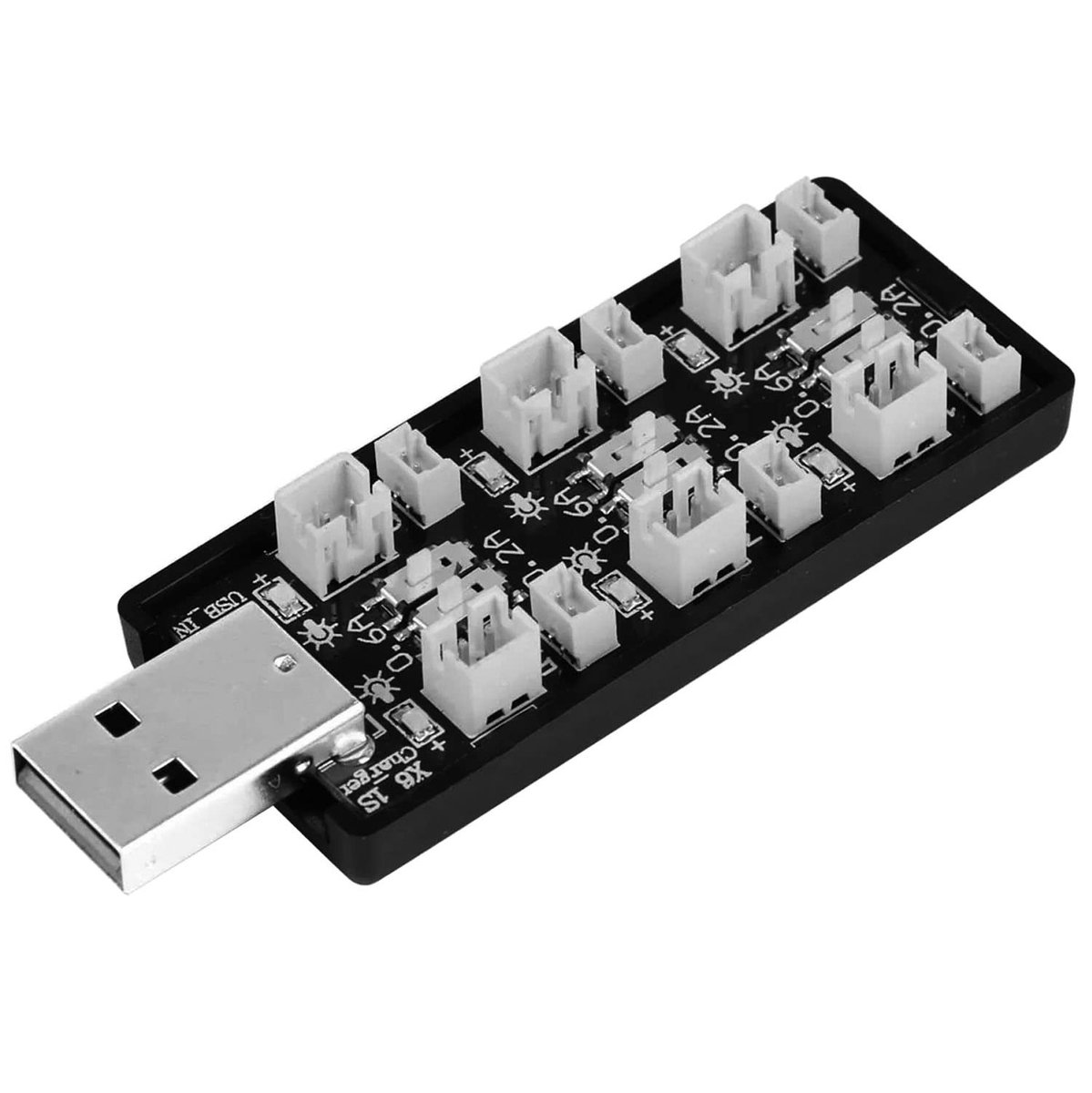 Livia home - LiPo-batterij-oplader - 6 kanalen - USB-oplader voor drones - Compact formaat - Micro connector - Geschikt voor Tiny Whoop - Mode...