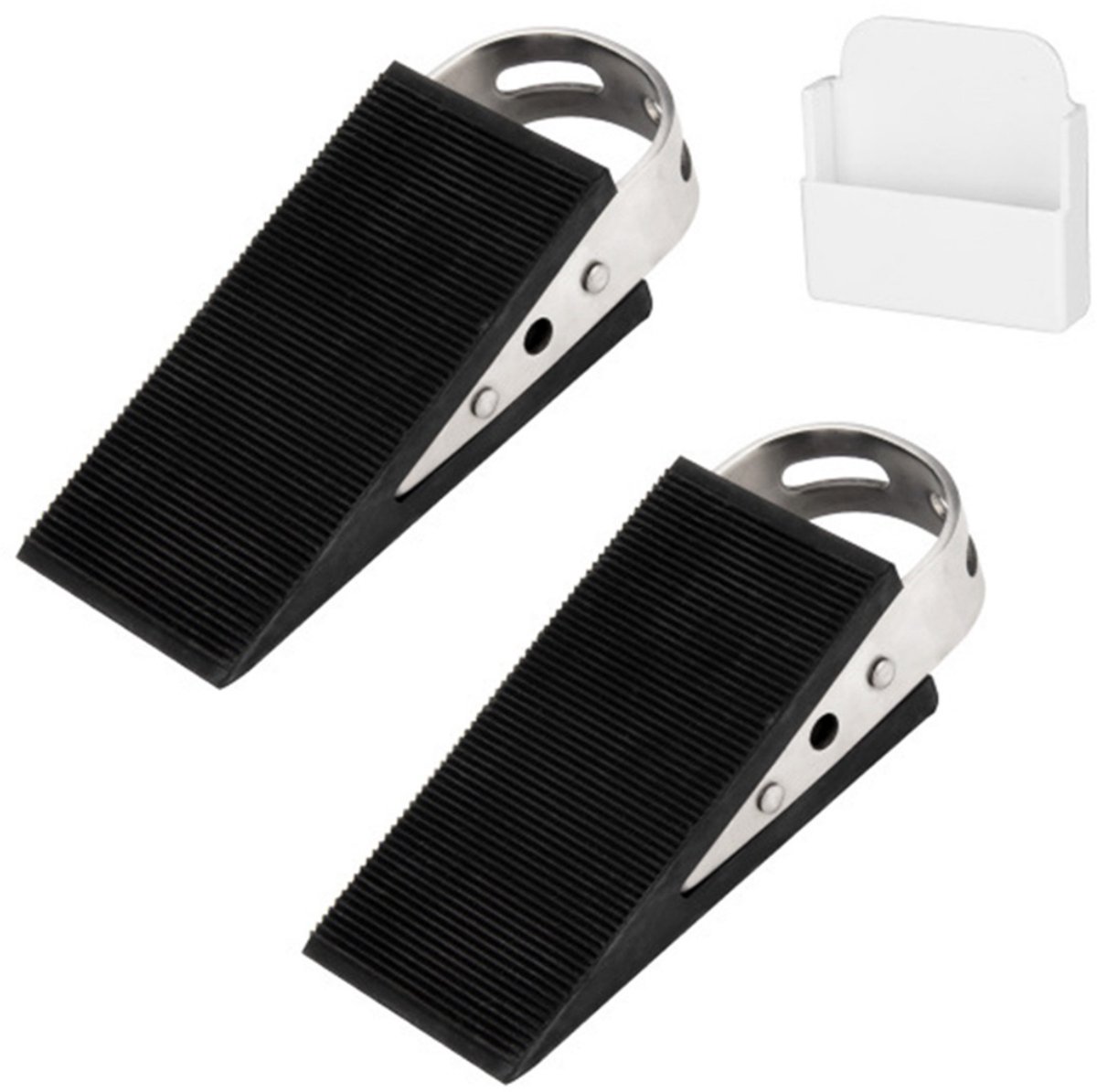 TOVBMUP Deurstopper - Ponsvrije deurstopper - Rubberen deurstopper - 5x10 cm - Roestvrij staal