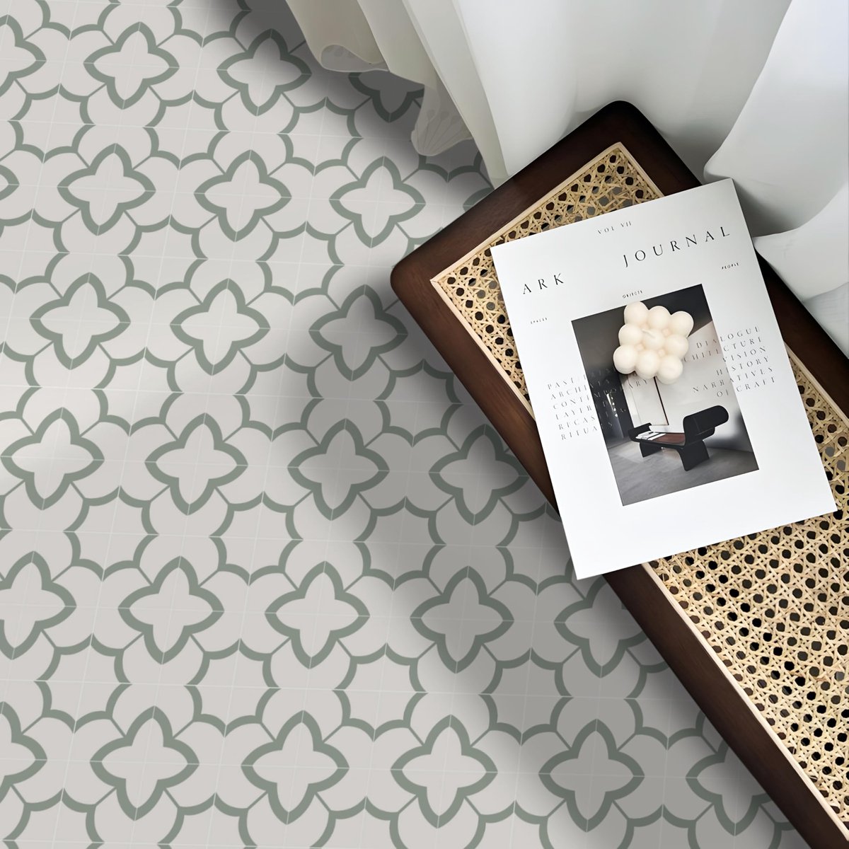 Elzusha - Vinyl Tegels - Zelfklevend - Sage Green - 12 Stuks - Voor Badkamer en Keuken - Duurzaam en waterdicht - Eenvoudig te installeren