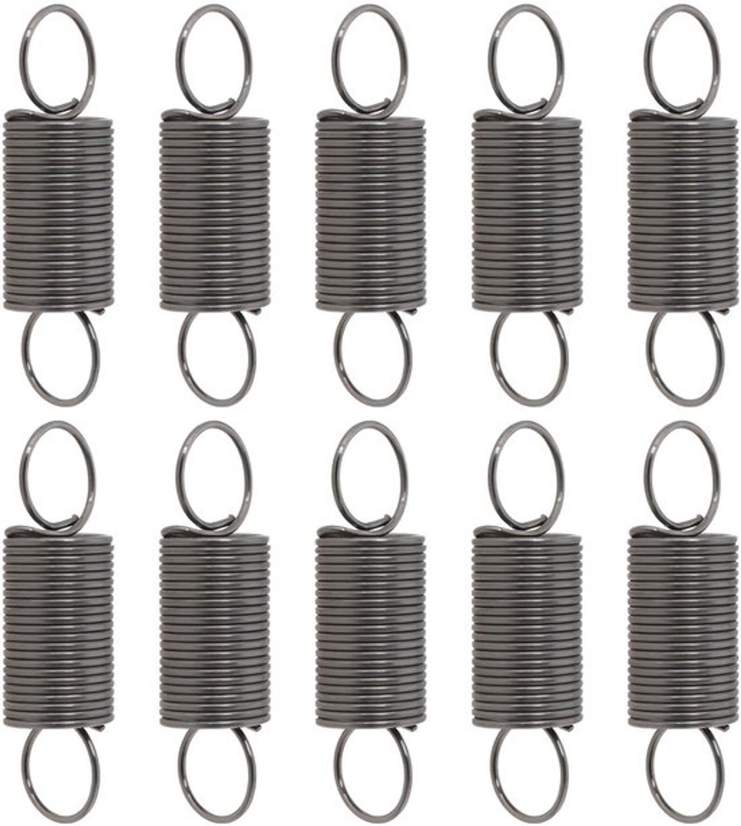 10PCS Grasmaaier Luchtklep Veer Compatibel met Briggs & Stratton OE 790849 19.4x5.3mm Draaddiameter 0.4mm Choke Terugveer Zilver