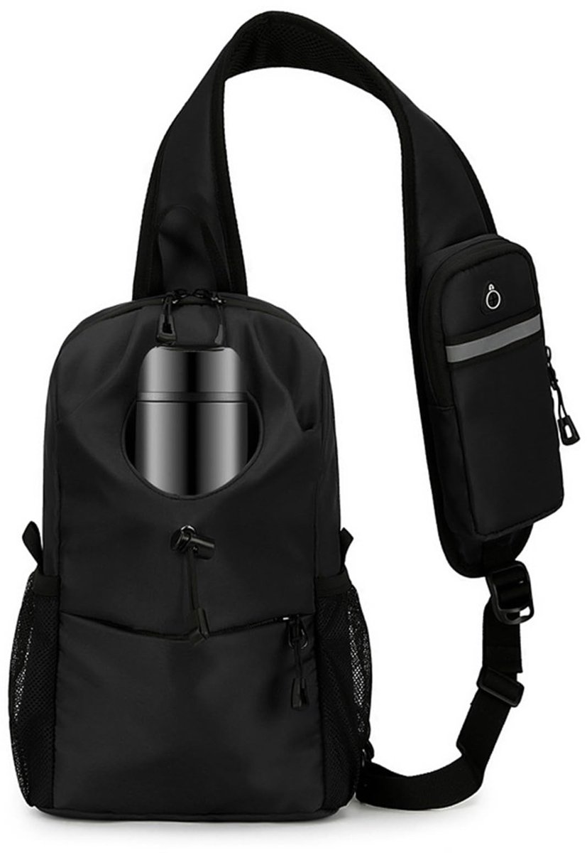Zeynomax - Lichtgewicht Sling Bag - Ideale Crossbody Schoudertas - Perfect voor Hiken en Fietsen - Ruim en Functioneel - Comfortabel en Stijlvol - G..