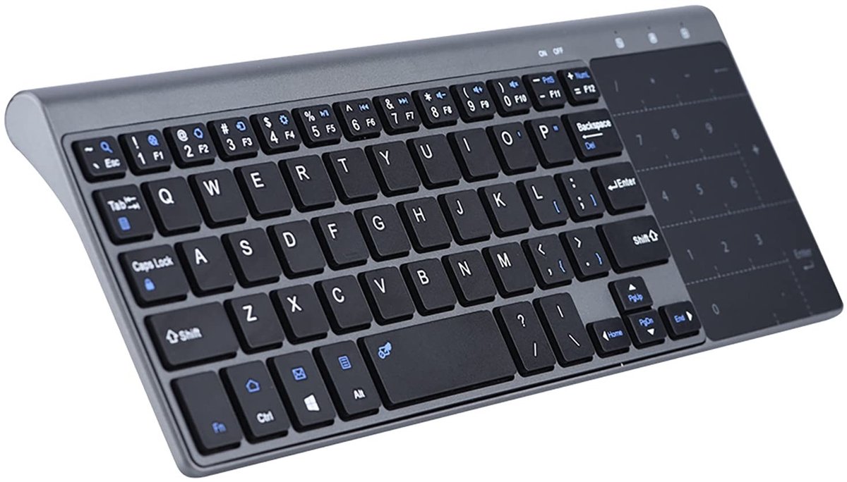 Allecto - Draagbaar Draadloos Toetsenbord - Slank Ontwerp - Ultralicht en Compact - Touchpad Functionaliteit - Geschikt voor PC en Notebook - Ideaa...