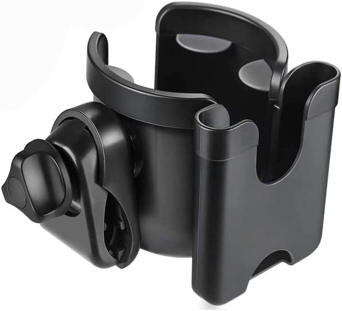 Virtubuy - Stroller Cup Holder - Universele Flessenhouder - Eenvoudig te Installeren - Geschikt voor Buggy - Inclusief Telefoonhouder - Ideaal voor