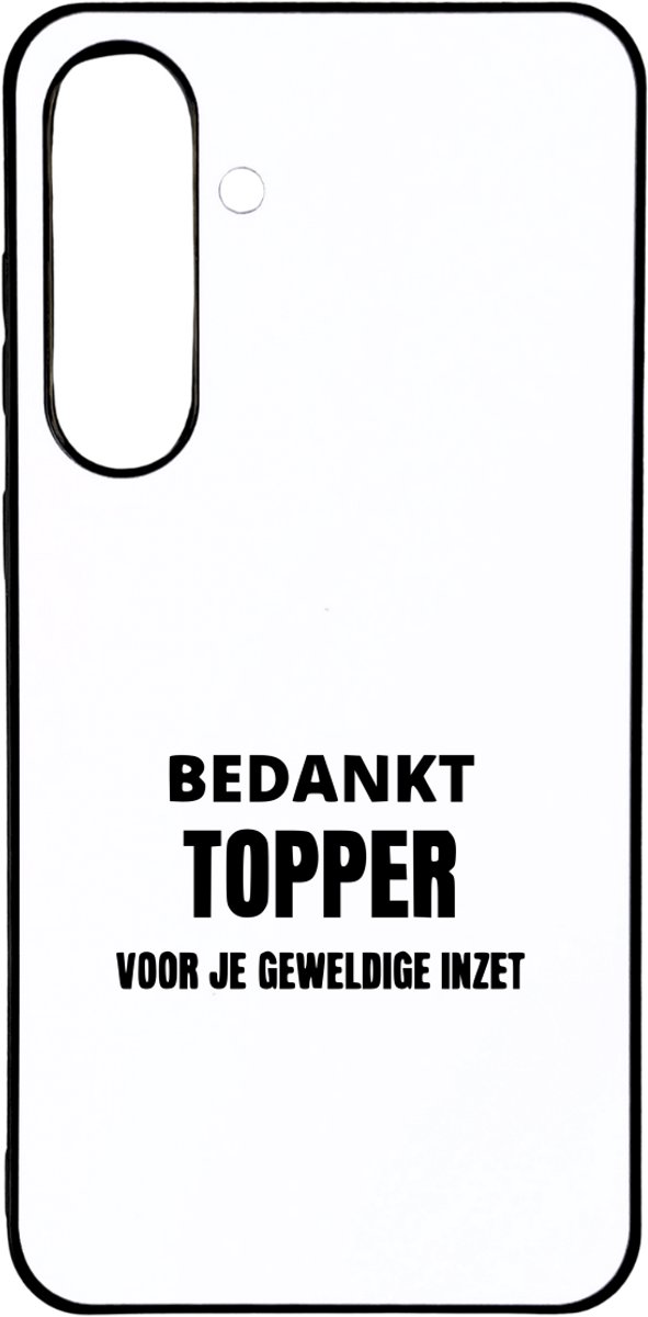 Hacebo® - Bedankt topper voor je geweldige inzet telefoonhoesje - Afscheid bedank cadeau - Familie vrienden - telefoonhoesjes - Cadeau - hoesje geschikt voor Samsung Galaxy S25 Plus