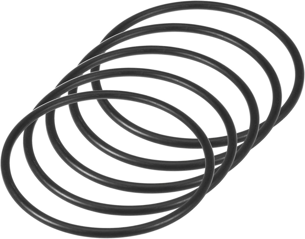 Set van 5 Universele Naaimachine Motor Stretch Riemen - 13,5" (346mm) Omtrek x 3/16" (5mm) Dikte voor Huishoudelijke Naaimachines, Zwart, Duurzaam en Flexibel