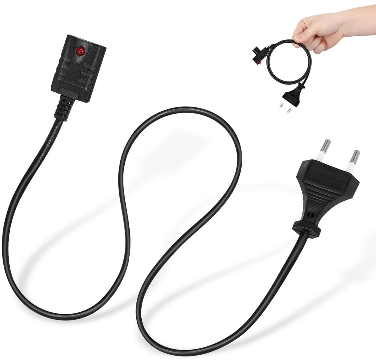 NTHProducts - Hot Water Bottle - Opwarmkabel voor warme fles - Compact en veilig - Zwart - Elektrische warmwaterkruik - Ideaal voor onderweg - Reisformaat