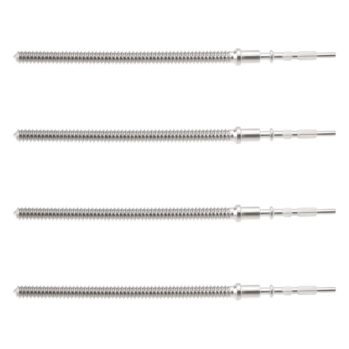 MTTProducts - Watch Repair Winding Stem - Vervangingsonderdelen - Geschikt voor VK63A - 4Pcs - Voor horlogemakers - Metalen uitvoering