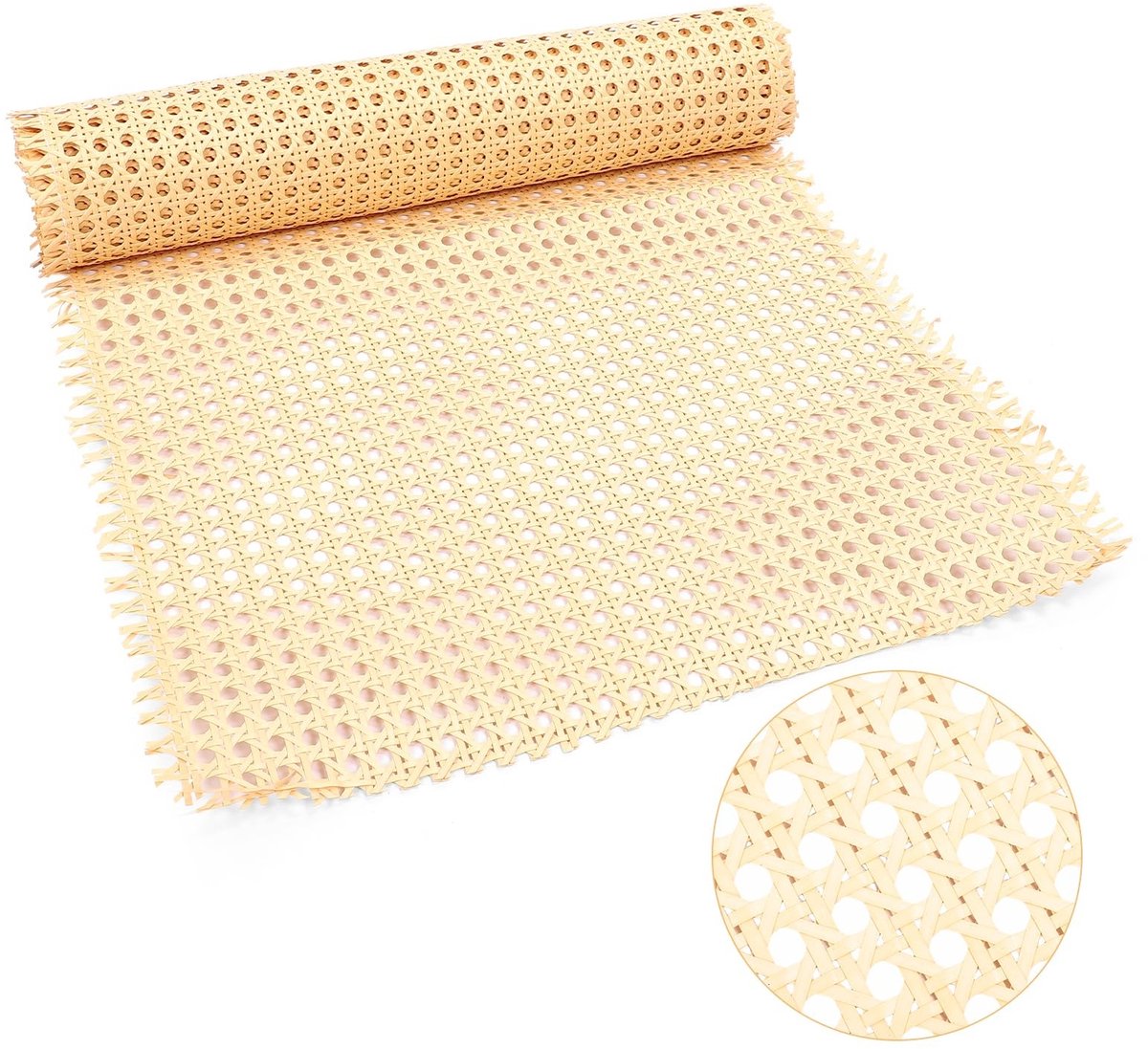 MTTProducts - Imitatie Rattan - Waterdicht - 40 x 200 cm - Schimmelbestendig - Natuurlijke Rattanlook - Decoratie voor Meubels - Geschikt voor Bedden e...