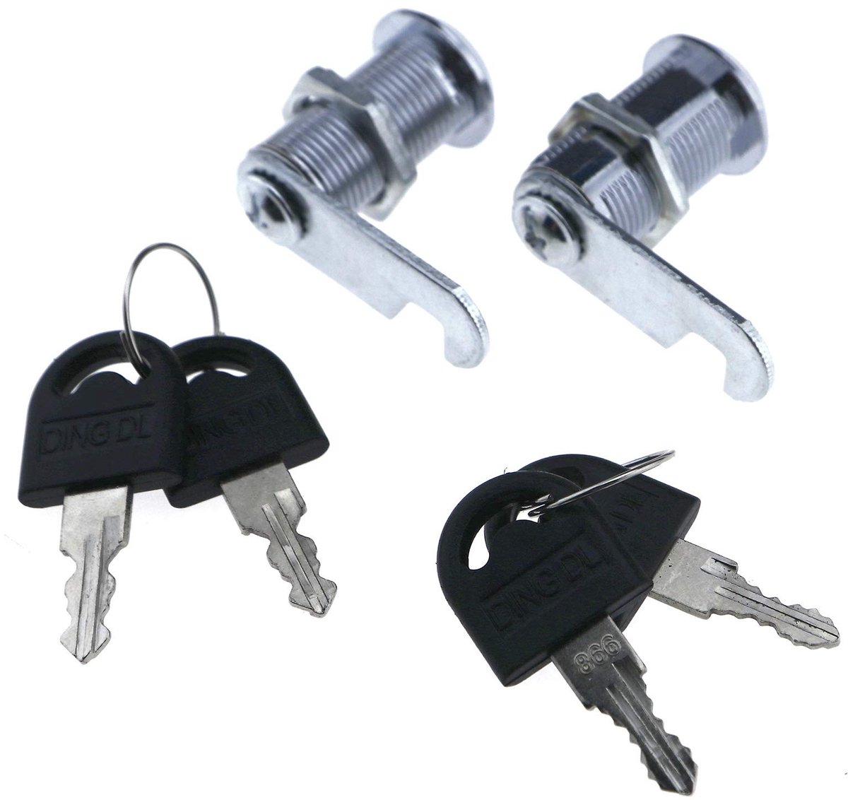 ONF3 - Cam Lock Set - 2 Sleutels - Duurzaam en Veilig - Compact Formaat - Geschikt voor Meubel- en Kastdeuren - 2 Cam Locks met Sleutels