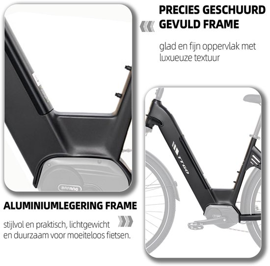 TTGO C7 SE Elektrische Fiets - 648Wh Lithium Accu - Actieradius tot 150 km - 36V 250W Middenmotor - Hydraulische Schijfremmen - 28×2.0 inch Banden - Shimano 9 Versnellingen - Aluminium Frame - LCD Display - Elektrische Stadsfiets - Grijs van TTGO — afbeelding 5