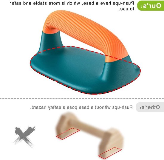 Push-up Steunen met Antislip Grip - Ideaal voor Krachttraining, Thuis Gym en Fitnessoefeningen, 4cm Diameter voor Optimale Stabiliteit van Merkloos — afbeelding 3