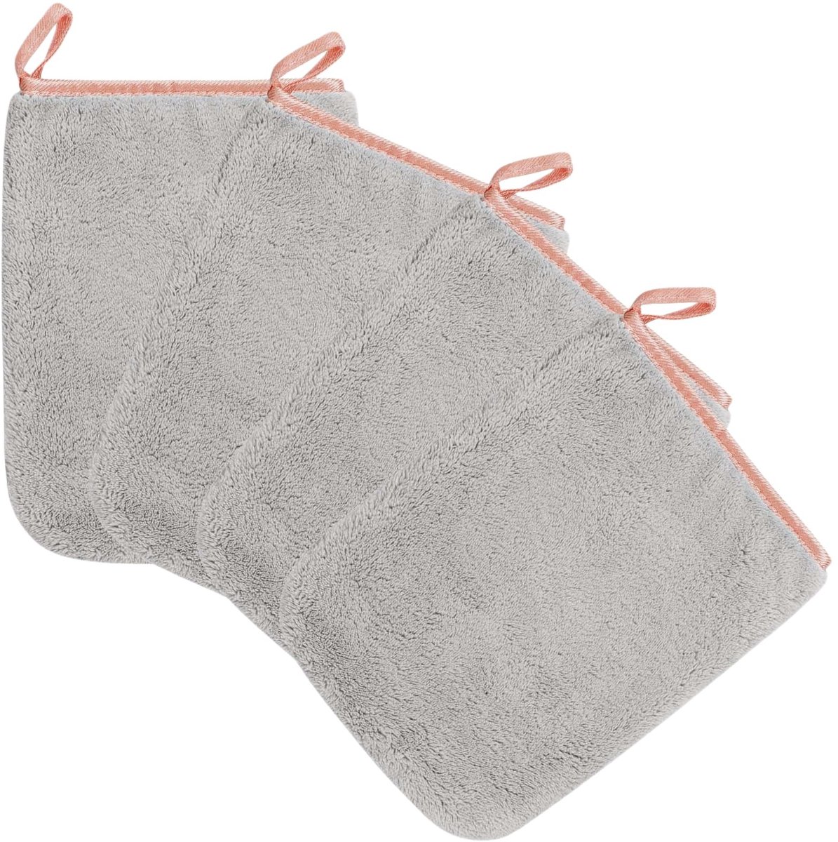 NTHProducts - Washanden - Microfiber - Comfortabel reinigen - Grijs - Zachte washandjes - Ideaal voor gezicht en lichaam - Set van 4